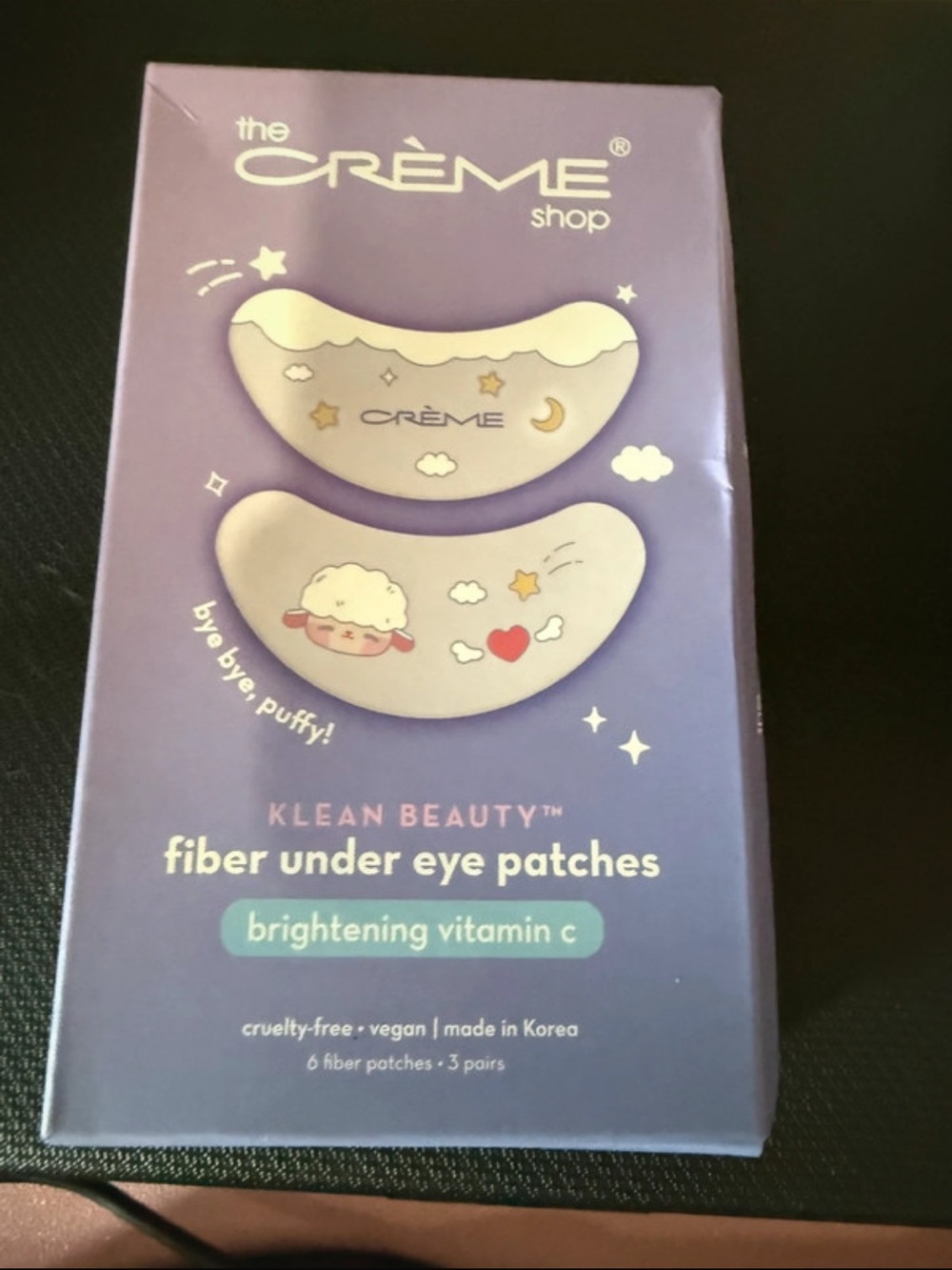 The Crème Shop Brightening Vitamin C Fiber Under Eye Patches - Purple
